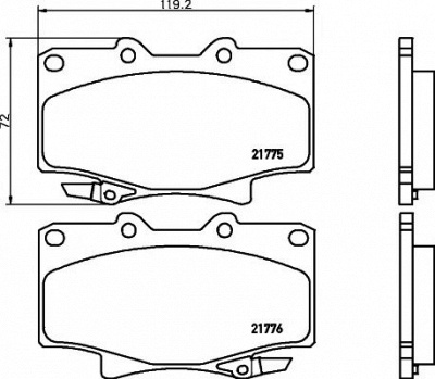 HELLA PAGID 8db355016871 -  Комплект тормозных колодок, дисковый тормоз